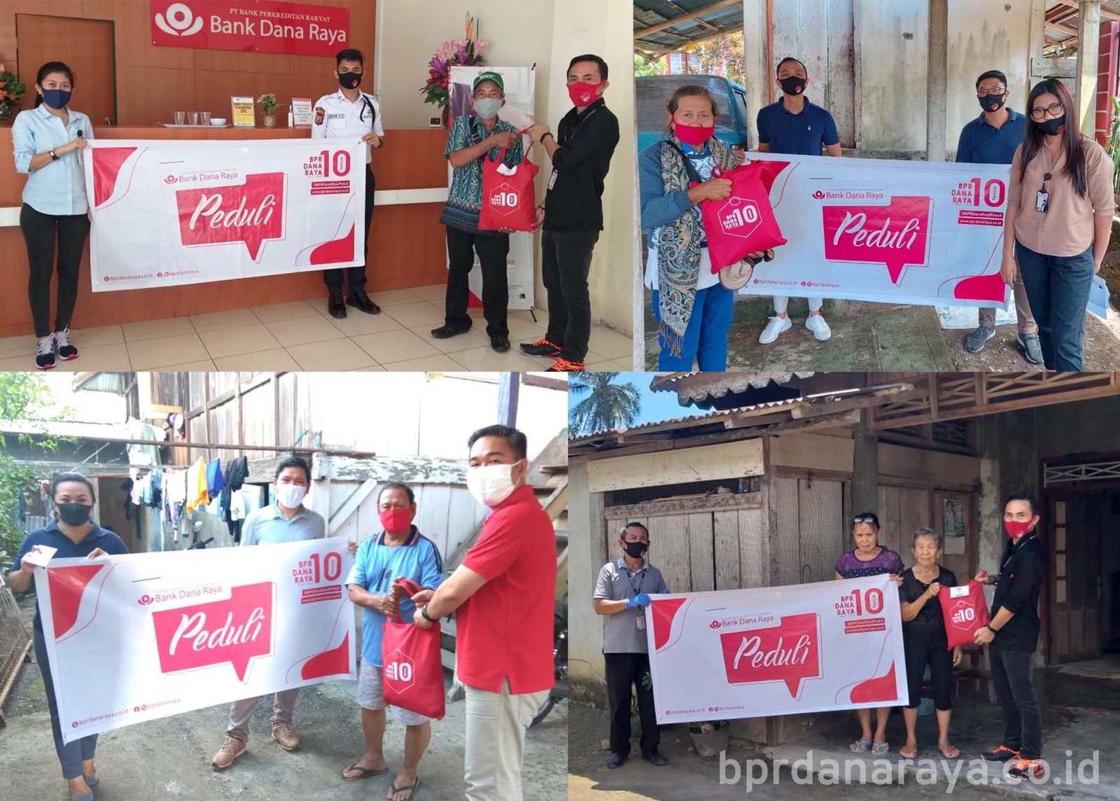 Penyerahan bantuan kepada nasabah BPR Dana Raya